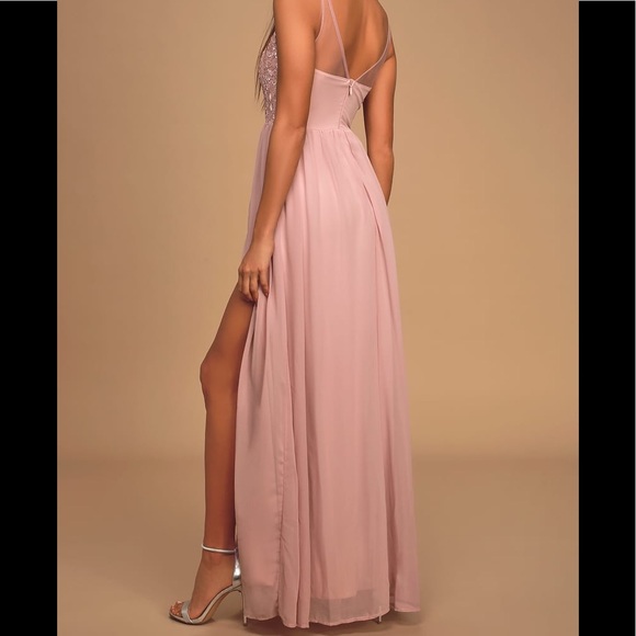 Lulu’s Dusty Lavender Embroidered Maxi Dress - Picture 2 of 10